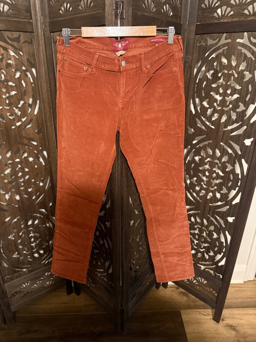 Lucky Brand Rust Orange Corduroy Pants
